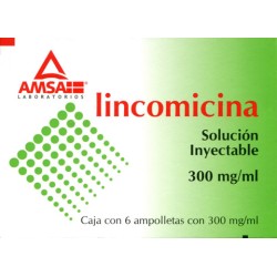 Lincomicina c/6 amp. 300 mg.