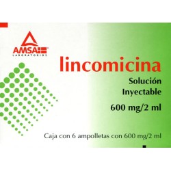 Lincomicina c/6 amp. 600 mg.