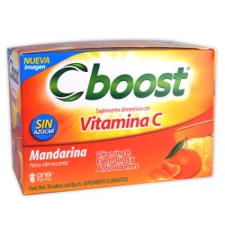 C-boost polvo efervescente sabor mandarina c/30 sobres 8 g.