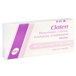 Cloten c/10 tabs.
