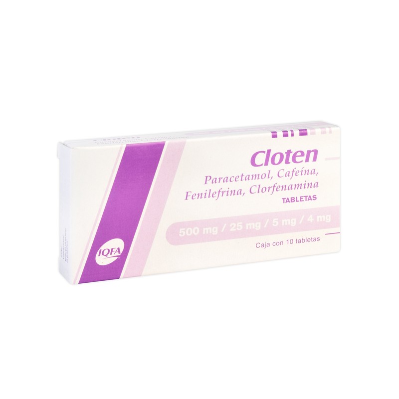 Cloten c/10 tabs.