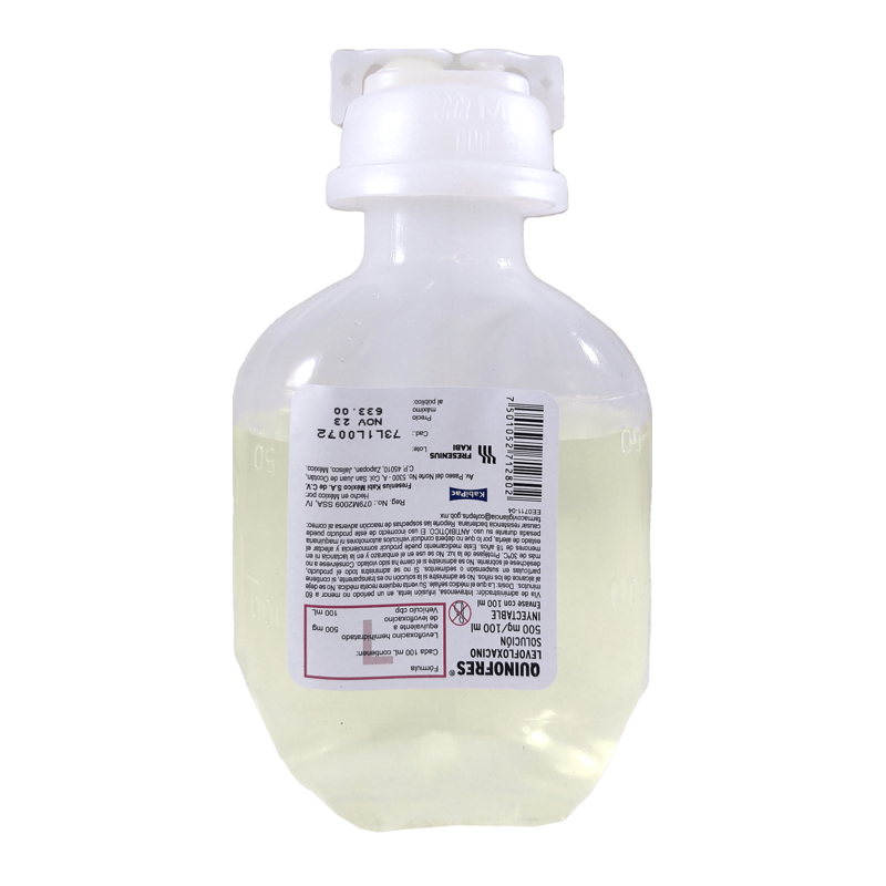 Quinofres sol. iny. 500 mg. 100 ml.