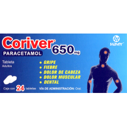 Coriver c/24 tabs. 650 mg.
