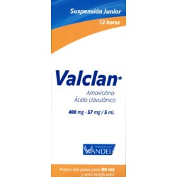 Valclan 12h susp. jr. 400mg/57mg 60 ml