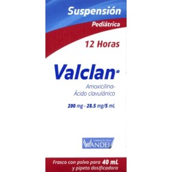 Valclan 12h susp. ped. 200mg/28.5mg 40 ml.