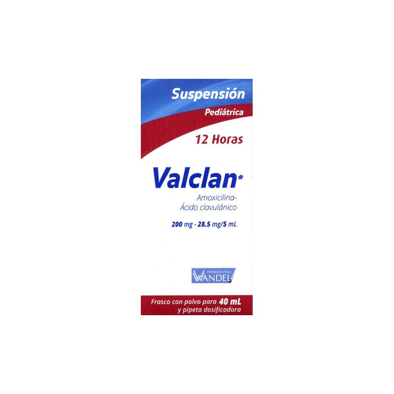 Valclan 12h susp. ped. 200mg/28.5mg 40 ml.