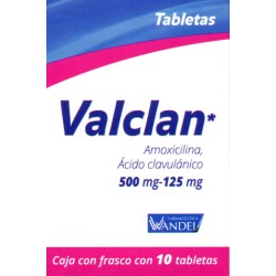 Valclan c/10 tabs. 500mg/125mg