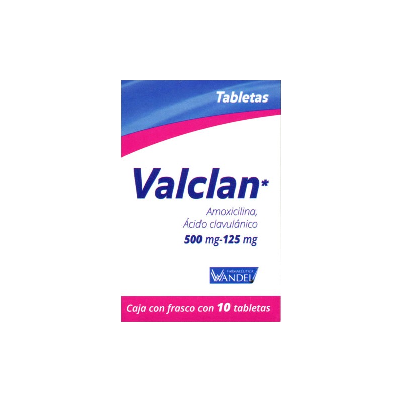 Valclan c/10 tabs. 500mg/125mg