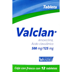 Valclan c/12 tabs. 500/125 mg.