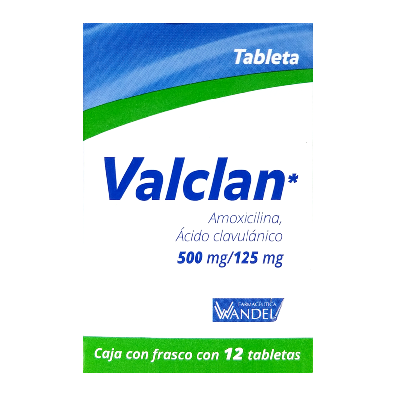 Valclan c/12 tabs. 500/125 mg.