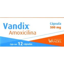 Vandix c/12 capsulas 500 mg.