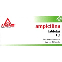 Ampicilina c/10 tabs. 1 gr.