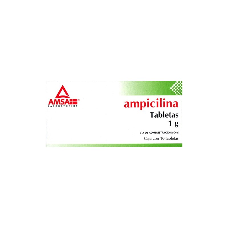 Ampicilina c/10 tabs. 1 gr.