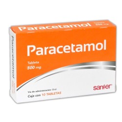 Paracetamol  c/10 tabs. 500 mg.