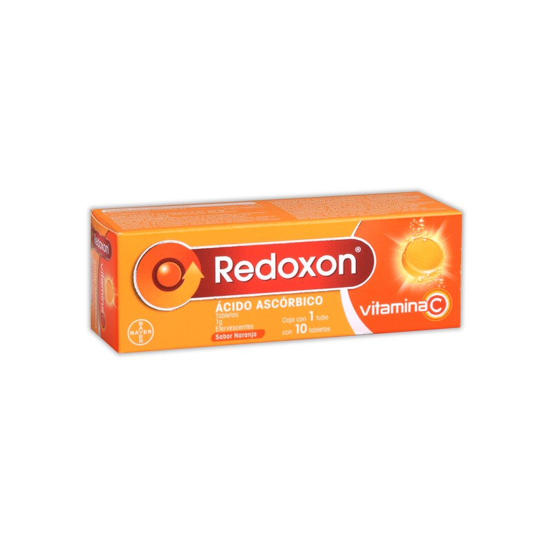 Redoxon c/10 tabs. efervs. sabor naranja 1 g.