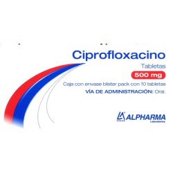 Ciprofloxacino c/10 tabs. 500 mg.