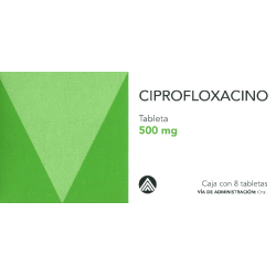 Ciprofloxacino c/8 tabs. 500 mg.