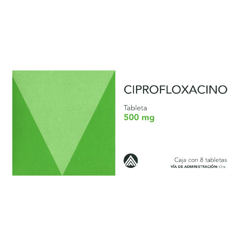 Ciprofloxacino c/8 tabs. 500 mg.