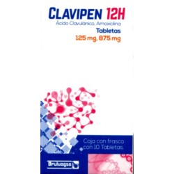 Clavipen 12h c/10 tabs. 125/875 mg.