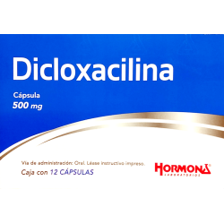 Dicloxacilina  c/12 caps. 500 mg.