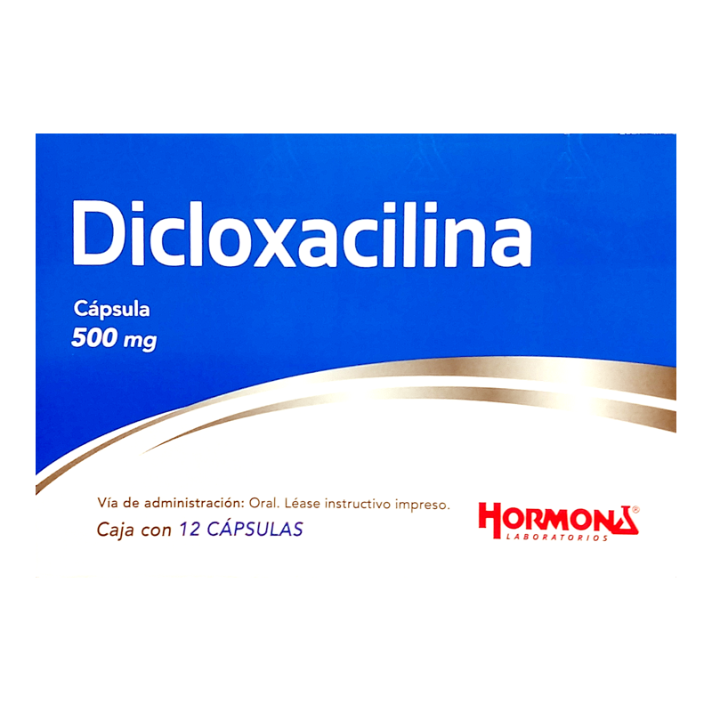 Dicloxacilina  c/12 caps. 500 mg.