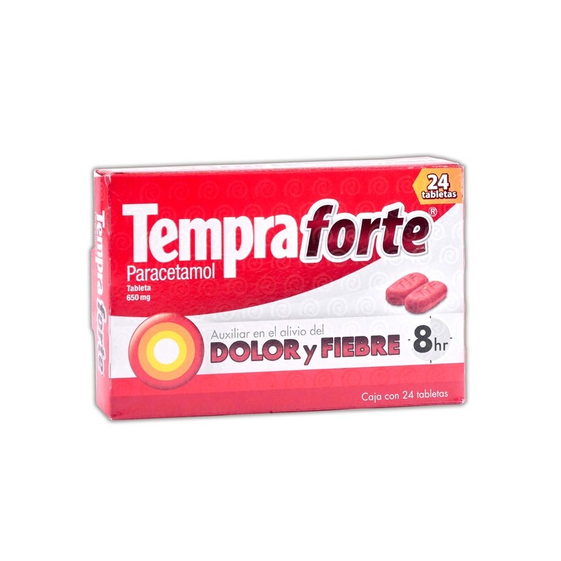 Tempra forte tabletas 650mg c/24 tabletas