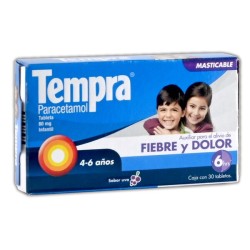 Tempra inf sabor uva tab mas c/30 80 mg tableta masticable