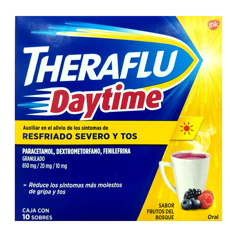 Theraflu daytime c/10 sobres frutos del bosque