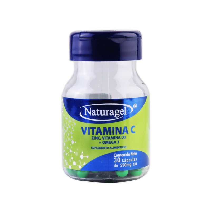 Vitamina c/zinc/vitamina d3/omega 3 c/30 caps. 550 mg.