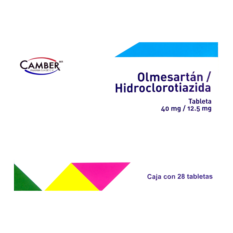 Olmesartan/hidroclorotiazida c/28 tabs. 40/12.5 mg.