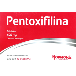 Pentoxifilina  c/30 tabs. 400 mg.