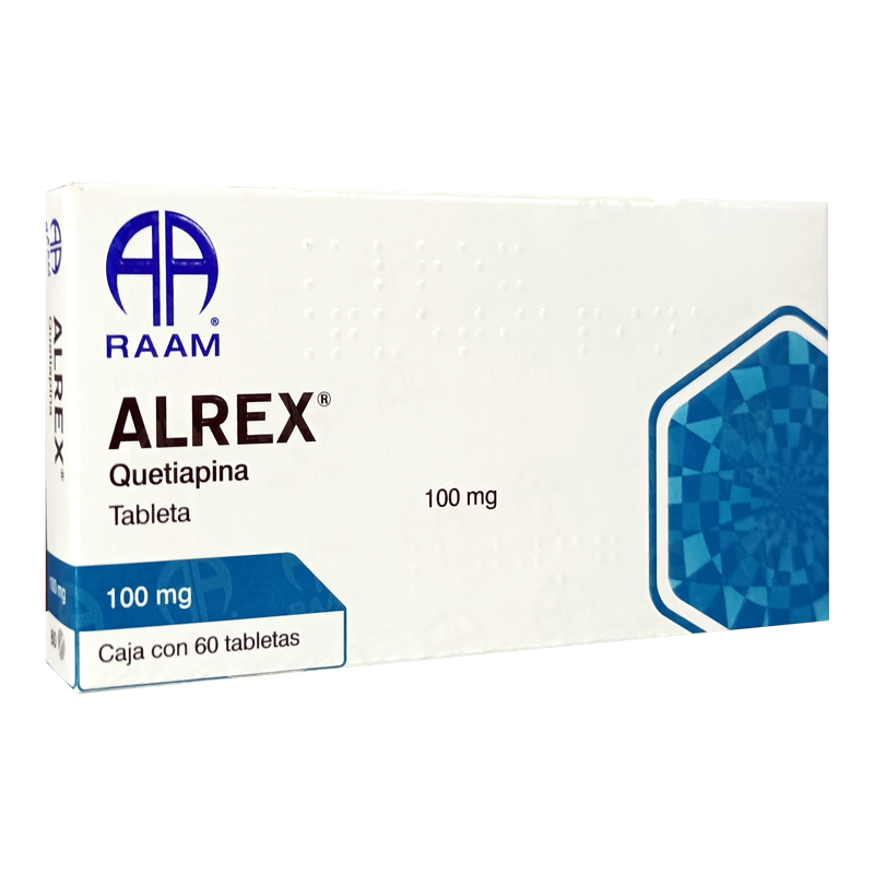 Alrex caja c/60 tabs quetiapina 100mg
