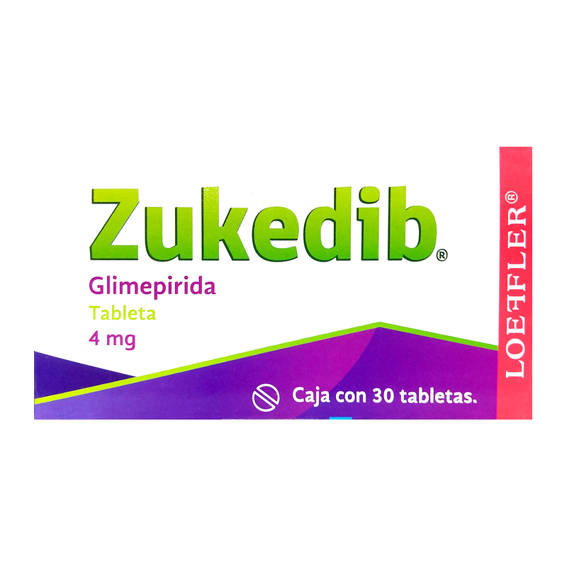 Zukedib c/30 tabs. 4 mg.