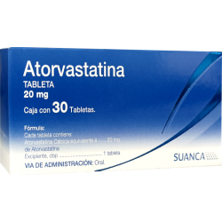 Atorvastatina c/30 tabs. 20 mg.