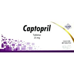 Captopril c/30 tabs. 25 mg.