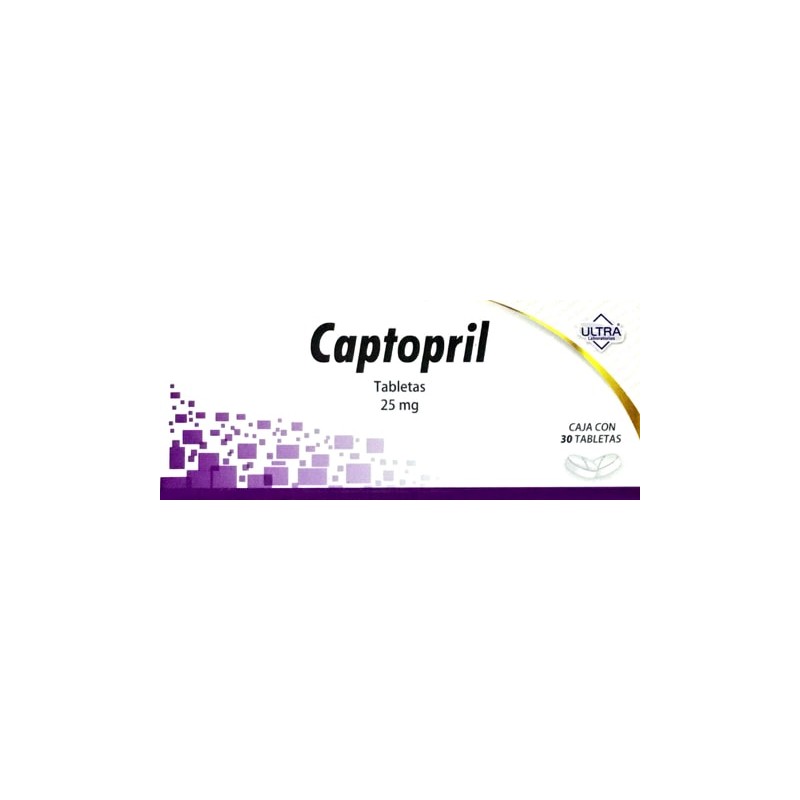 Captopril c/30 tabs. 25 mg.