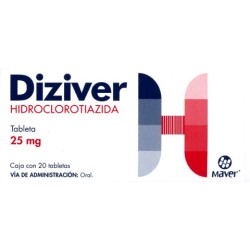 Diziver c/20 tabs. 25 mg.