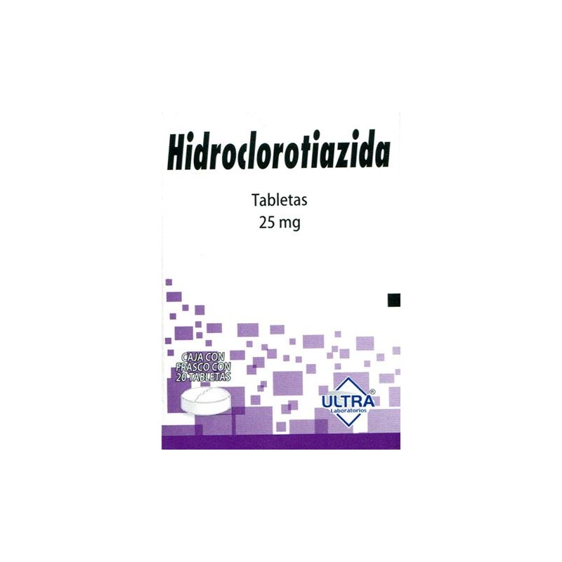 Hidroclorotiazida c/20 tabs. 25 mg.