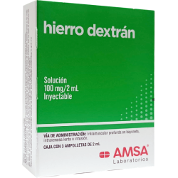 Hierro dextran sol. iny. c/3 amp. 100 mg.