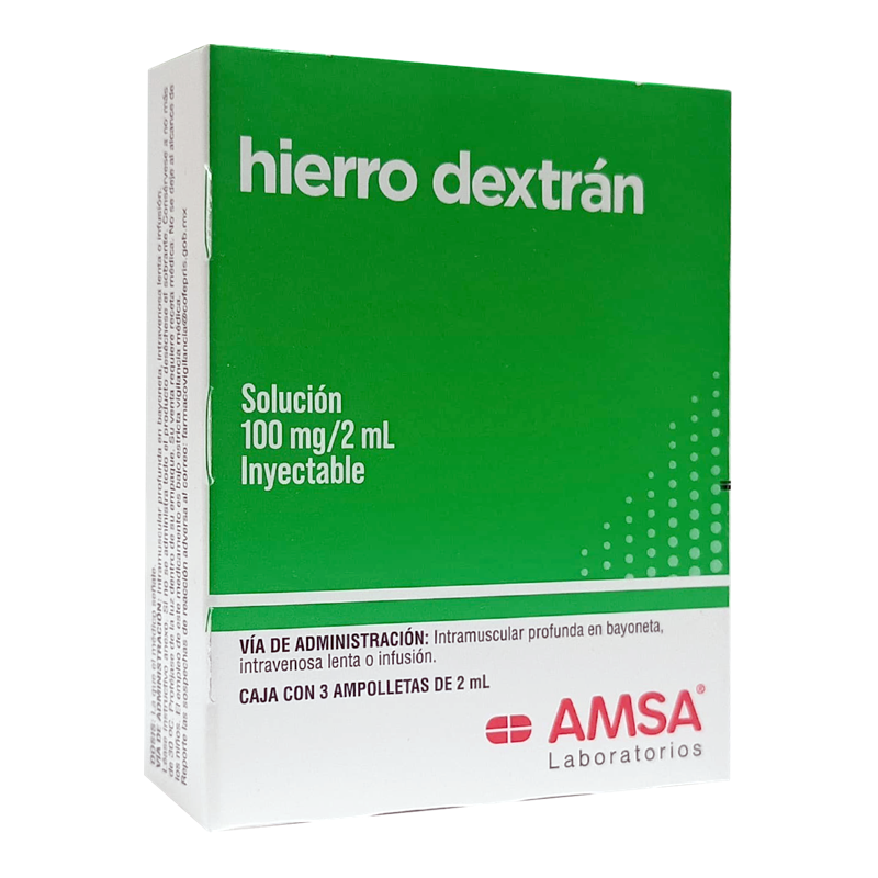 Hierro dextran sol. iny. c/3 amp. 100 mg.