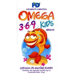 Amegon omega 3 6 9 kids c/60 caps. de gel