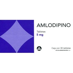 Amlodipino c/30 tabs. 5 mg.