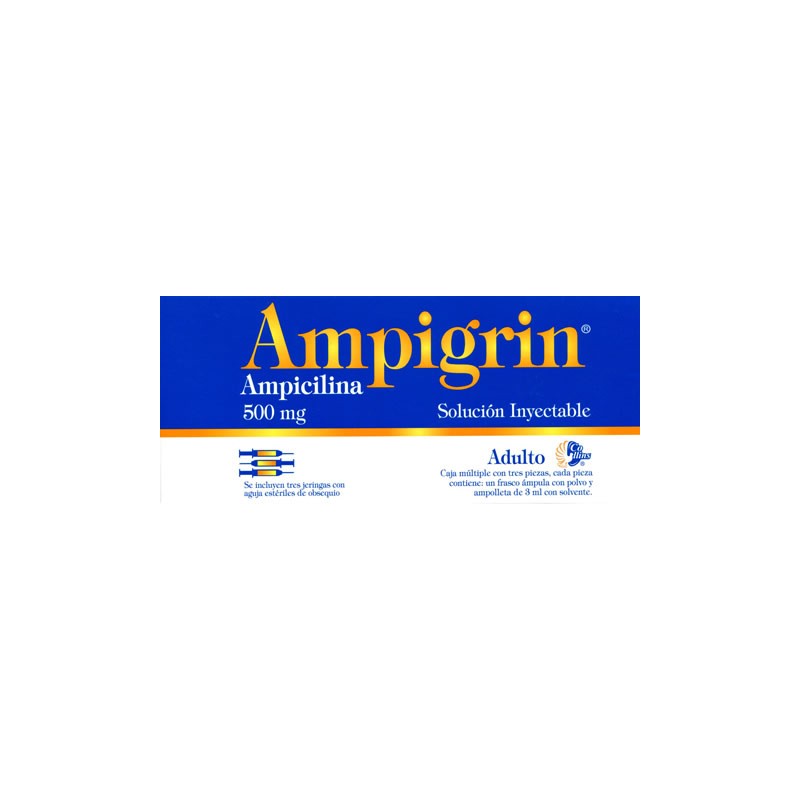Ampigrin c/3 ampulas adulto y jeringas