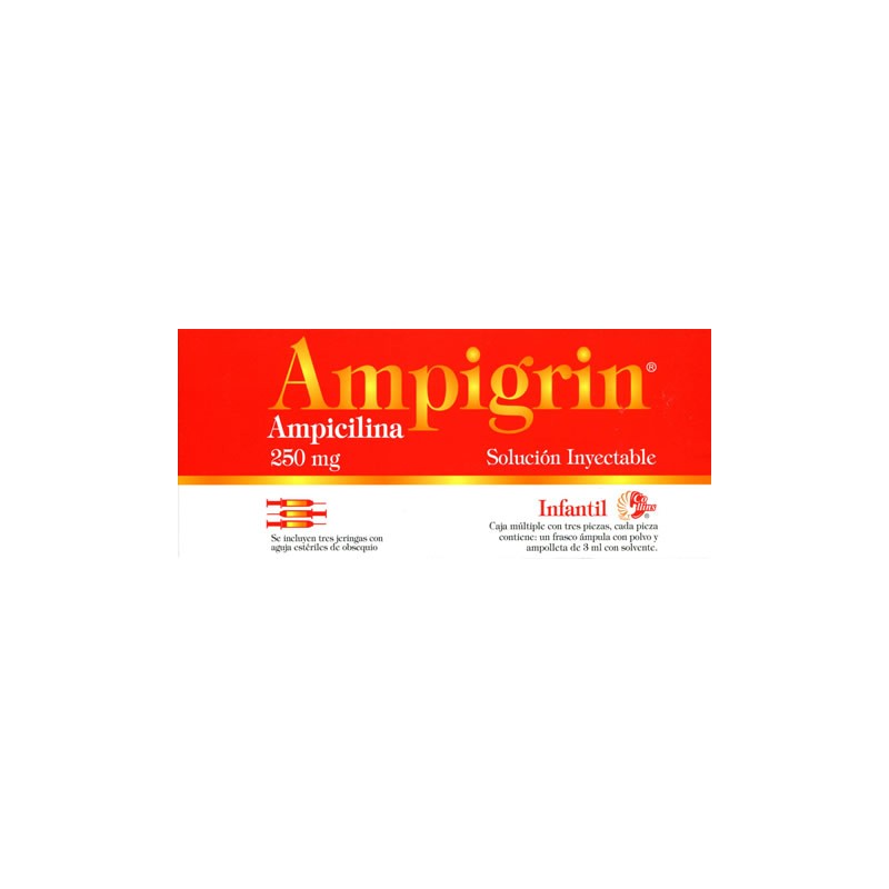 Ampigrin c/3 ampulas infantil y jeringas