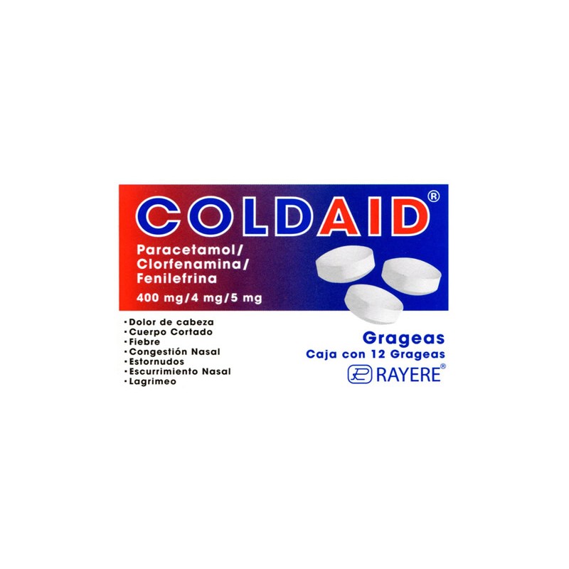 Coldaid c/12 grageas
