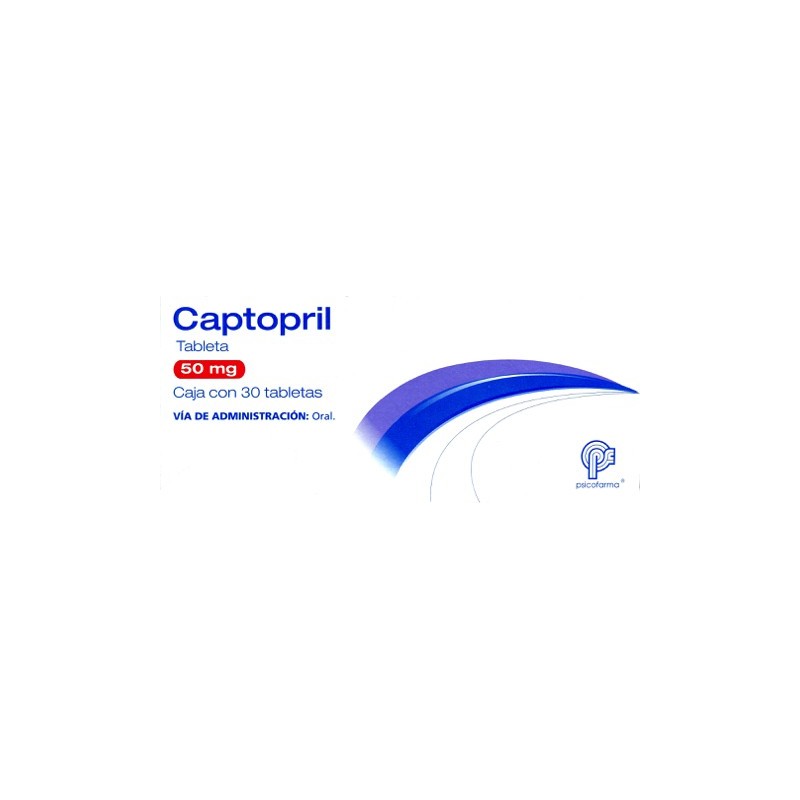 Captopril c/30 tabs. 50 mg.