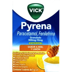 Vick pyrena miel/limon c/5 sobres