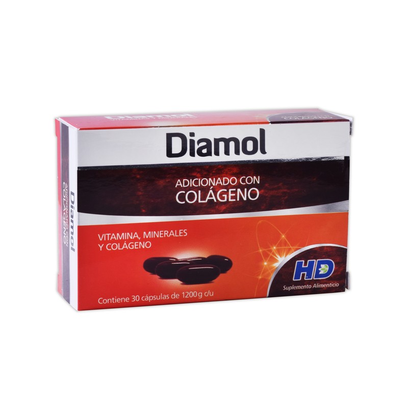 Diamol adiocinado c/colageno c/30 caps. 1.2 g.