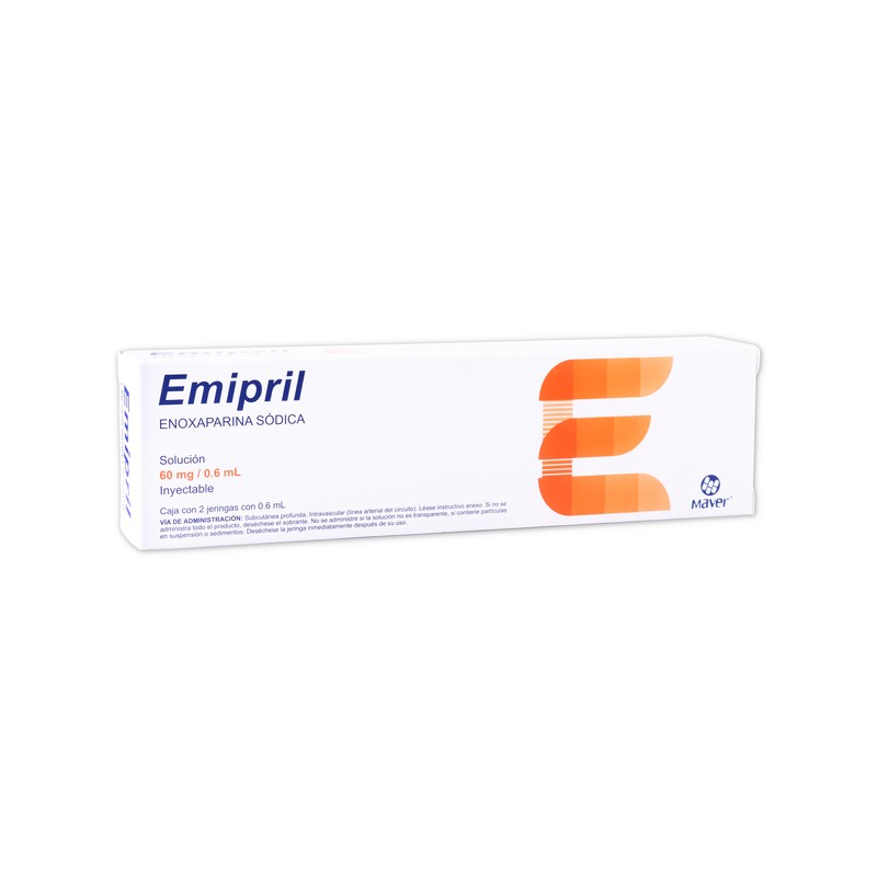 Emipril sol. iny. c/2 jgas. prellenadas 60 mg/0.6 ml.