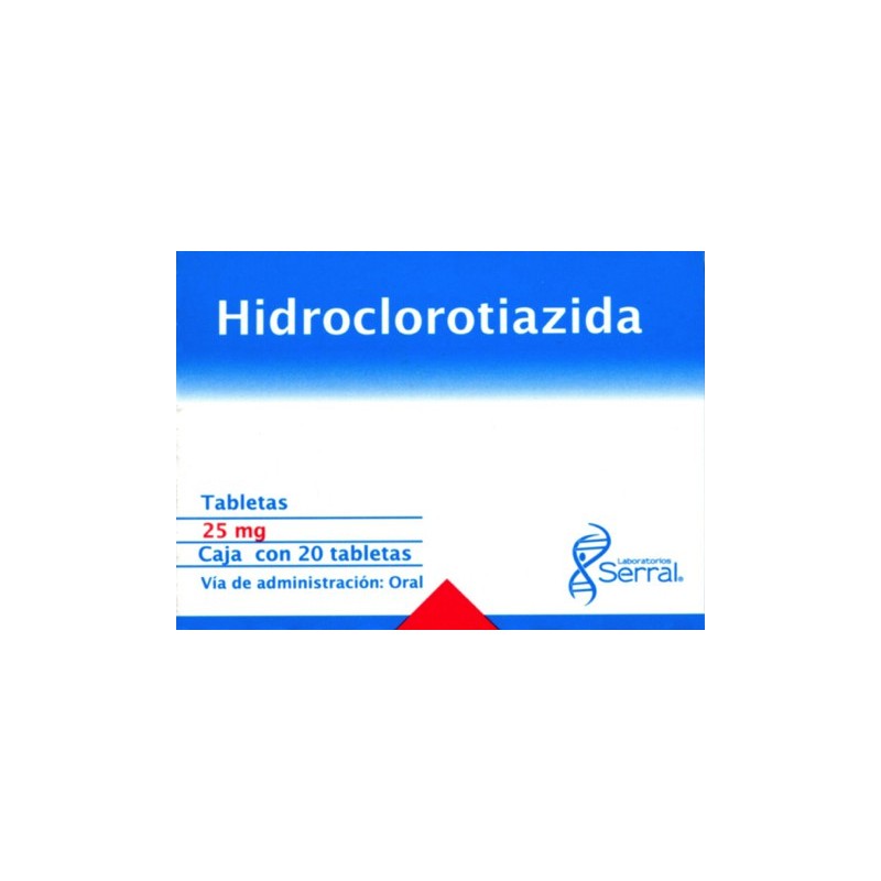Hidroclorotiazida c/20 tabs. 25 mg.